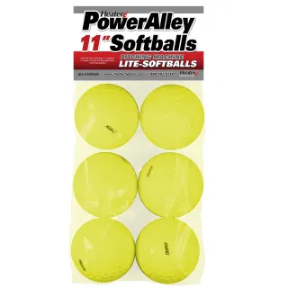 PowerAlley 11 inch Lite Softballs(6 Pack)